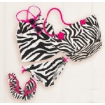 Adorable Zebra Print Heart Flip Flops - See all matching accessories! 